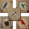 DIY Hummingbird Cross Stitch Kit Non-finished Products with Floral Pattern Cross Stitch Kits Embroidery Art for Beginners