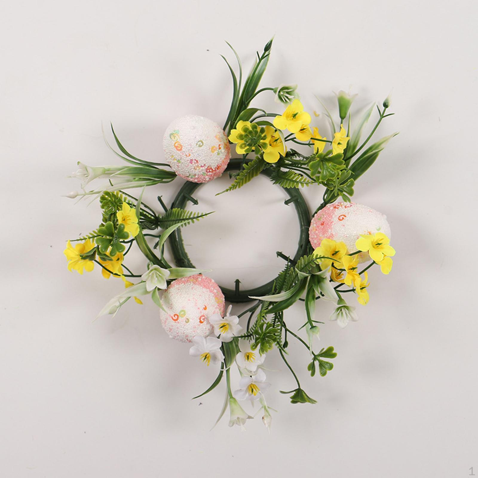 

Подсвечник в виде цветного яйца, венок, подсвечник, искусственные поделки, пасхальное украшение, стол Style D