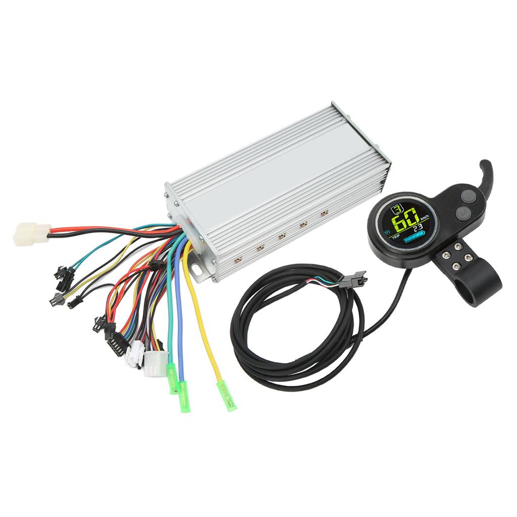 1000W 36V 48V Brushless Speed Motor Controller LCD Round Display with Thumb Throttle for Electric