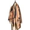 Literary Retro Flower Fashion Thickened Imitation Cashmere Scarf Women's Air Conditioner Shawl Autumn and Winter Warm Scarf