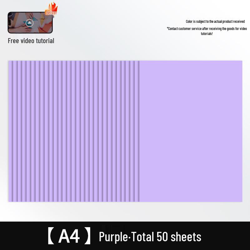 Free Shipping: Extra Thick A4 Color Cardstock - 50 Sheets - 160g White Card for Children's Crafts & Origami