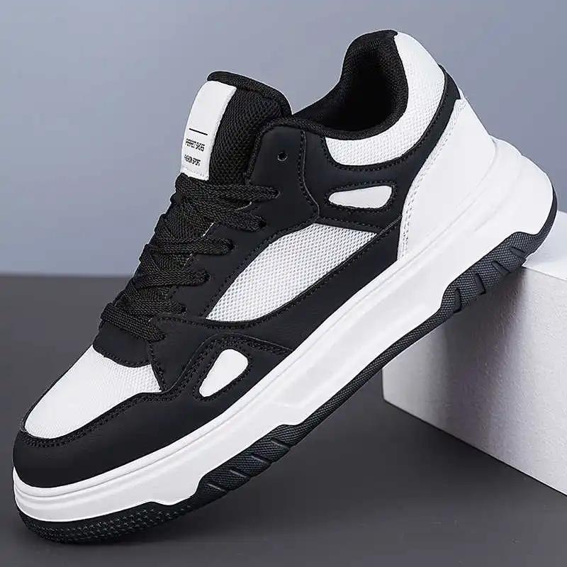 Fashion Natural Leather PU Leather Basketball Tennis Men Casual Shoes Man Cheap Sneakers Men Sport High-tech Retro Fashionable