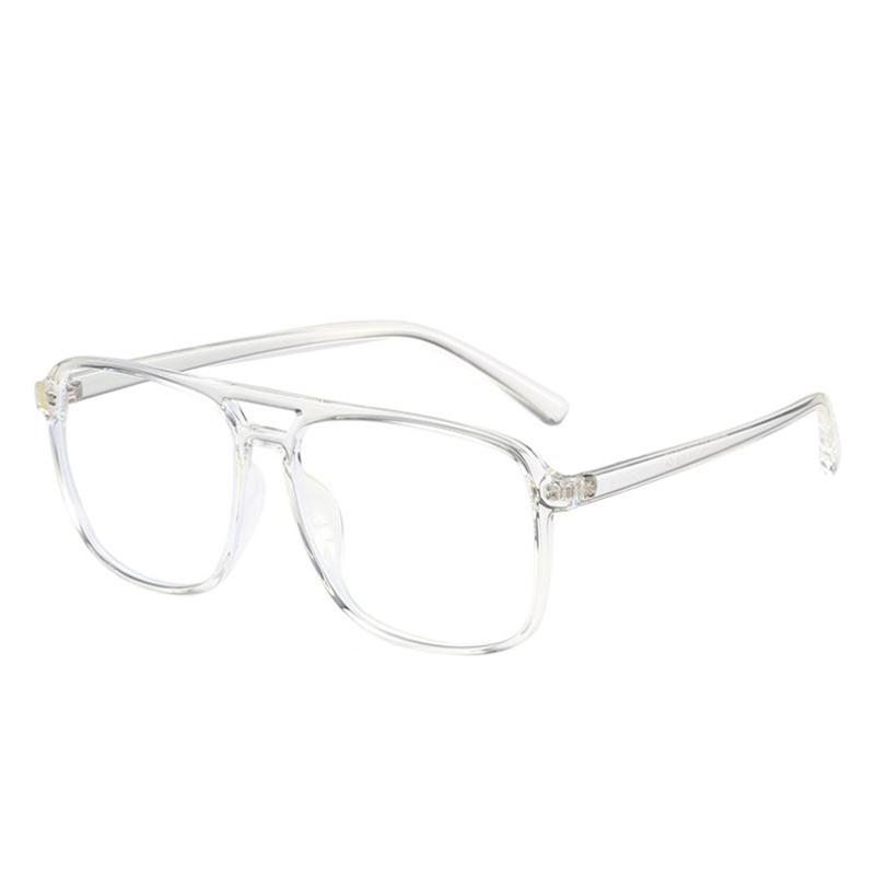 

Blocking Blue Light Square Nearsighted Spectacle Double Beam Transparent Gray TR90 Diopter Glasses Prescription -0.5 -1.0 To -4 0 прозрачный