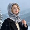 Women's Warm Hat with Ear and Scarf, Integrated Pullover Winter for Cold