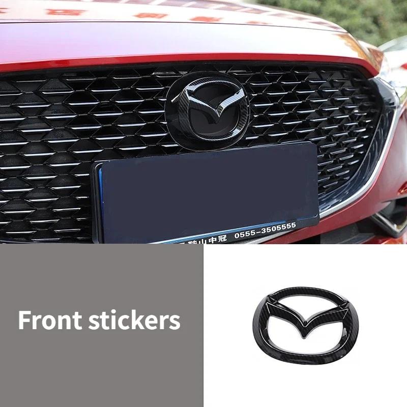 Car Sticker ABS Front Grille Rear Tailgate Covering Emblem for Mazda 3 Axela 2020 Steering Wheel Badge Decoration Modfication