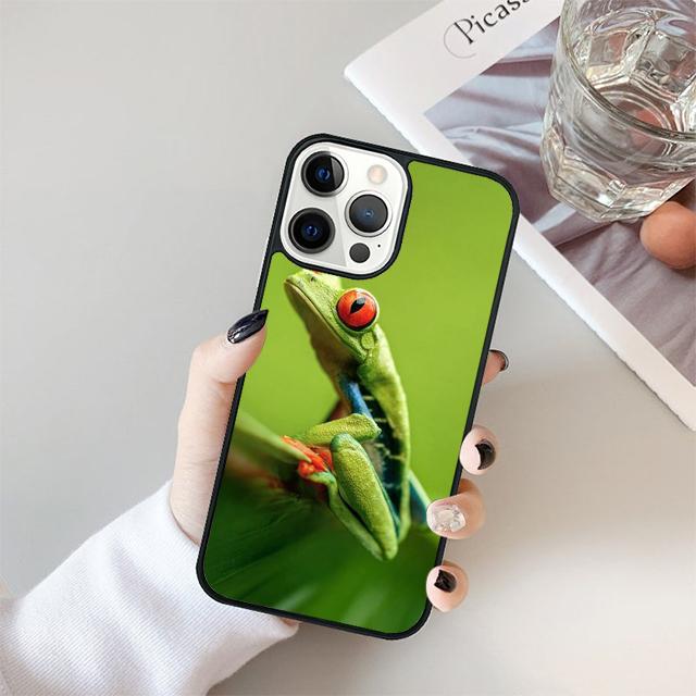 Blue Frog Tropical Rain Forest Phone Case Cover For iPhone 17 Air 15 16 Pro Max 14 13 12 11 Pro Max Plus Coque