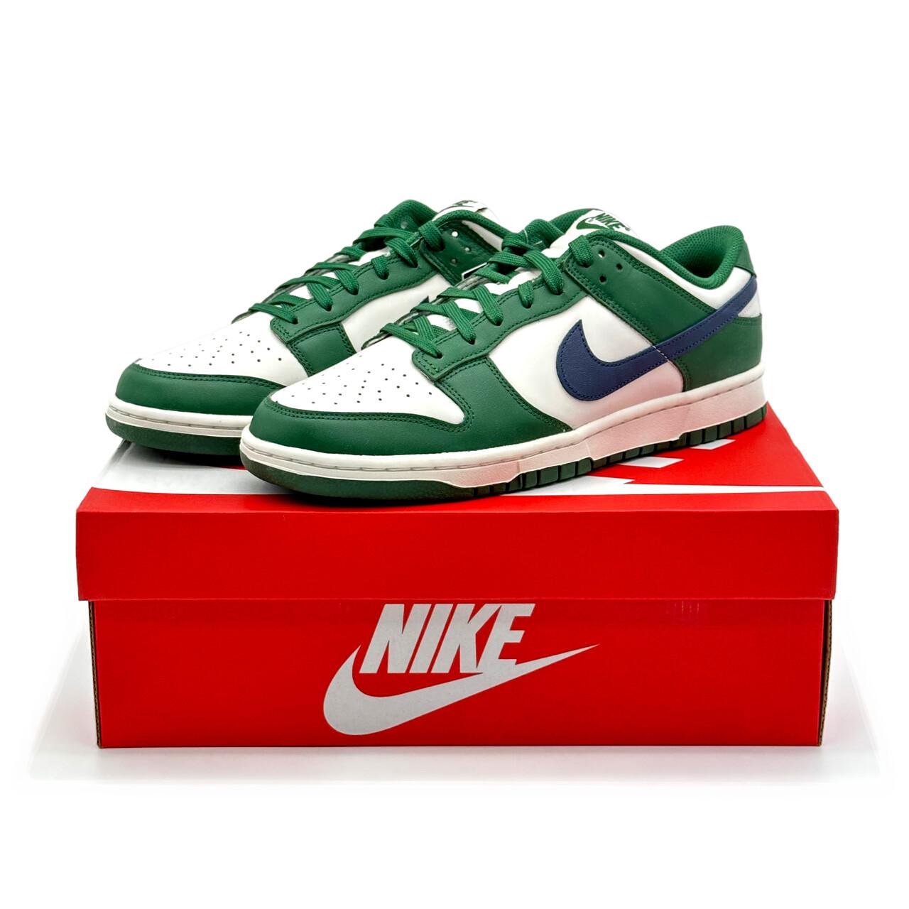 DD1503-300 Nike WMNS Dunk Low Gorge Green Navy Blue White Sail 12W