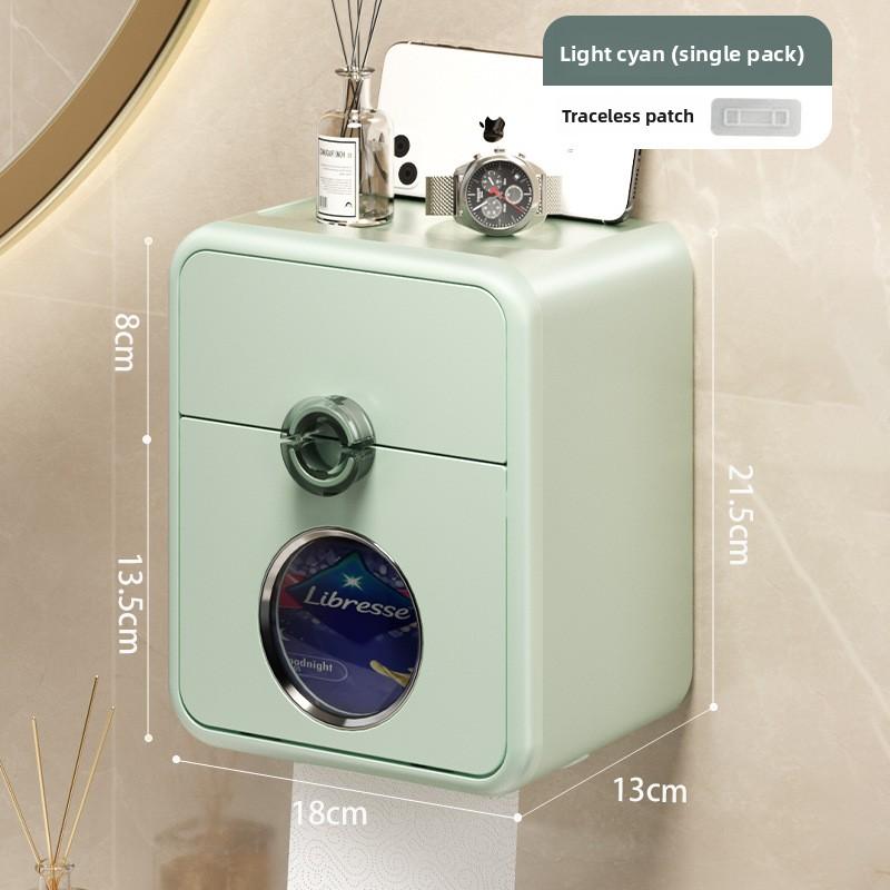 CHole-free Waterproof Wall-mounted Tissue Dispenser for Bathrooms