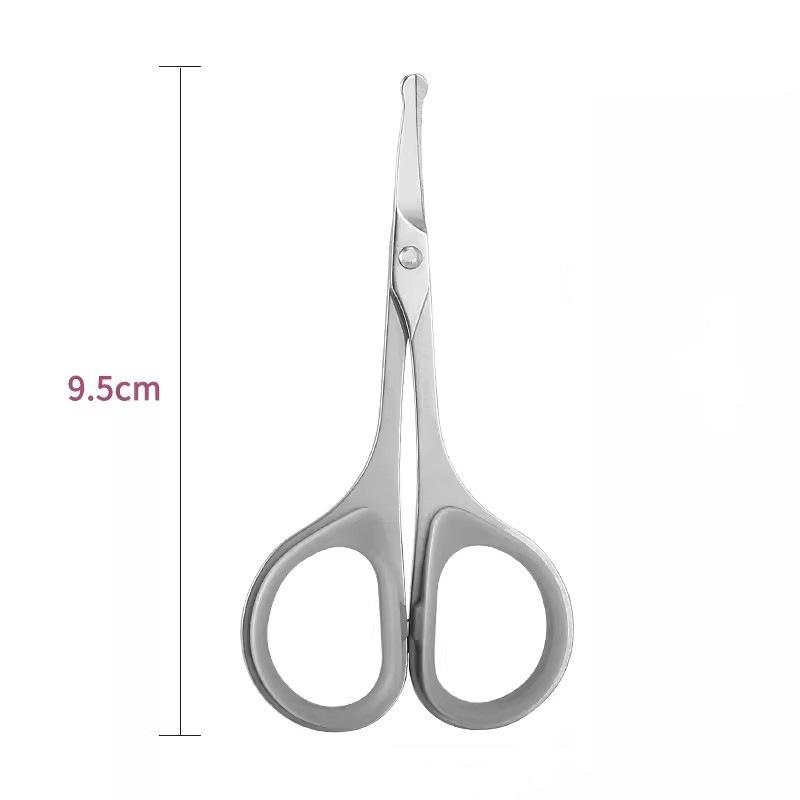 Stainless Steel Round-Head Nose, Eyebrow, Eyelash, and Makeup Scissors