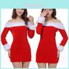 Elegante Vestido de Veludo Tomara-que-caia de Natal Para Mulheres Perfeito Para Festas de Natal