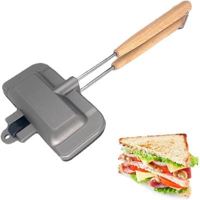 Hersteller von gerösteten Sandwiches, antihaftbeschichteter Toastie-Hersteller, doppelseitige Sandwich-Backform mit abnehmbarem Griff zum Frühstück