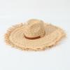 Big Brim Hand Woven Lafite Straw Hat Panama Sun Hat Seaside Vacation Fashion Rough Edge Design Sun Hat