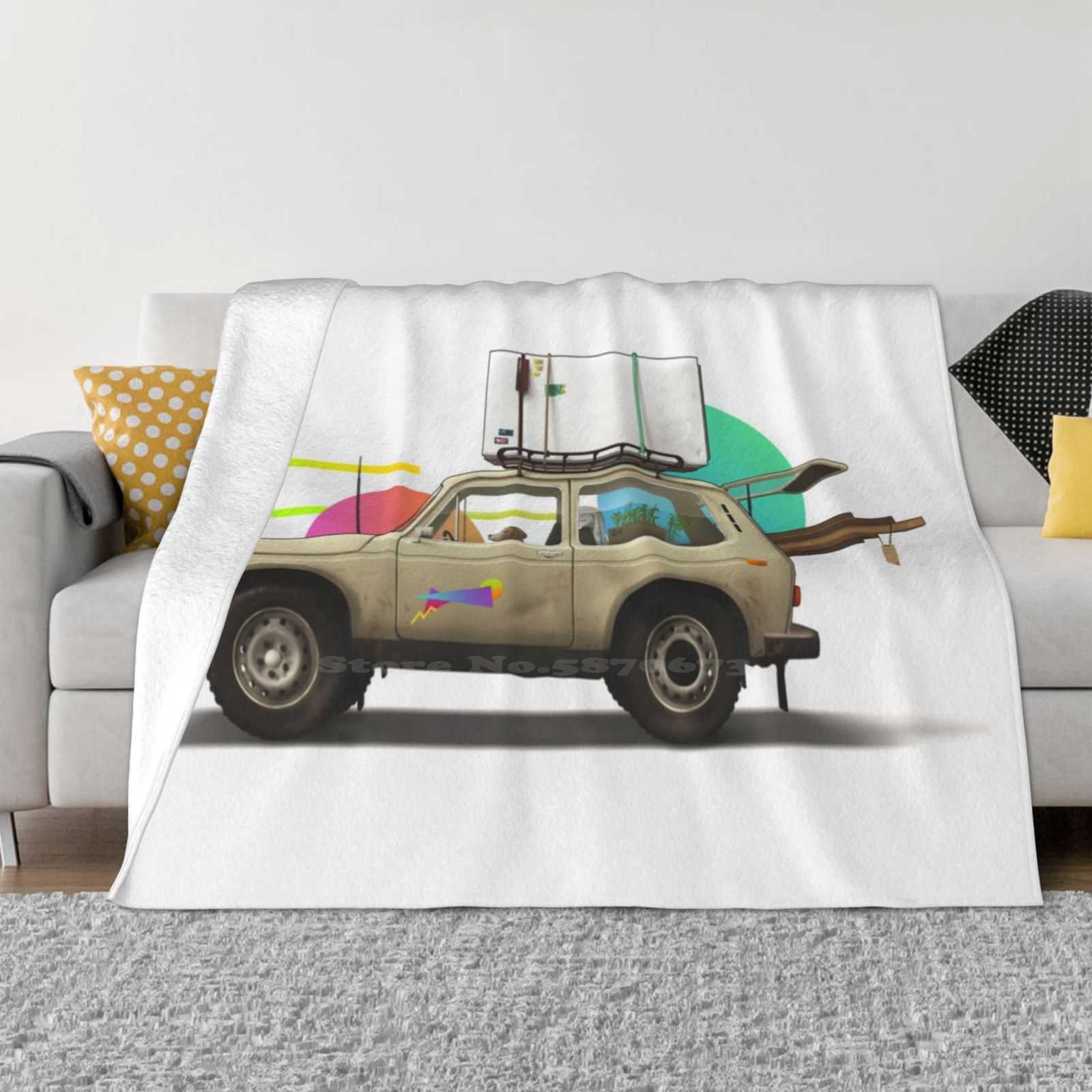 Lada Niva Creative Design Comfortable Warm Flannel Blanket 2121 Lada Niva Offroad 4X4 Suv Soviet Nivalove Automotive Trucker 30x40in