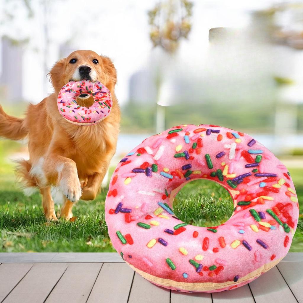 Bow Wow Pet Pizza Dog Toy Squeaky Plush One Piece Pet Teeth Teasing Toy Colorful Playset to Keep Your Furry Friend Busy