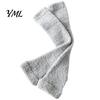 Elastic Thermal Leggings for Home Coral Fleece Leg Warmers Women, Thickened Winter Knee High Indoor Cold Weather Socks, Striped/Solid Color,