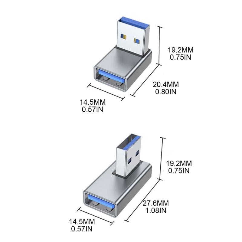 USB 3.0 Stecker auf Buchse Adapter Connector USB 3.0 Header 90 Grad Aufrechter Winkel Notebook Laptop PC Port Connector