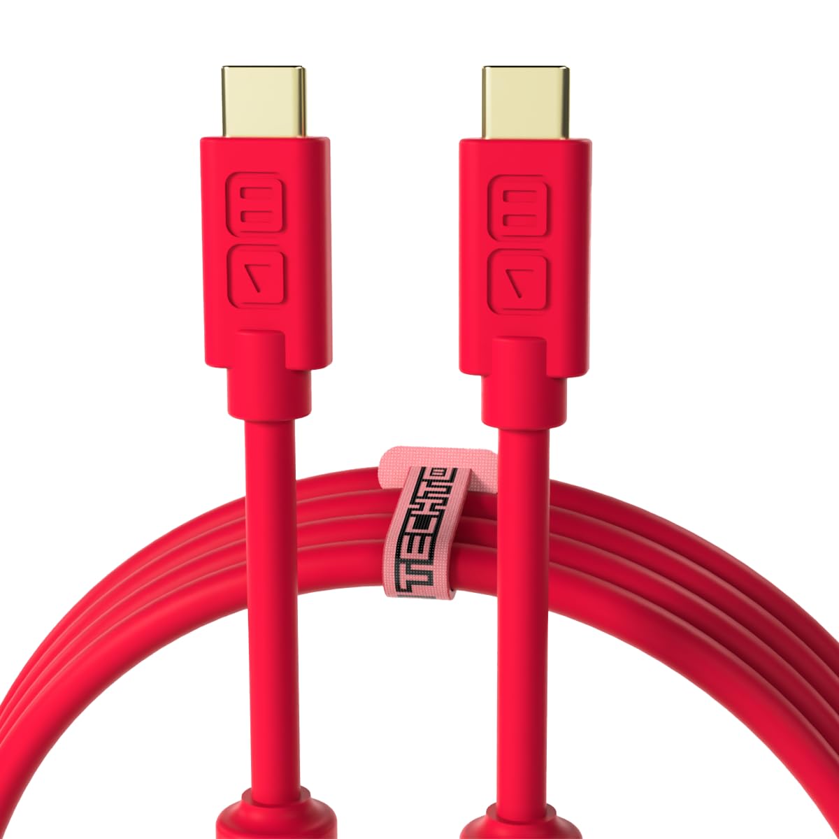 DJ TechTools Chroma Cable Audio Optimized USB-C to USB-C Cable (Red)