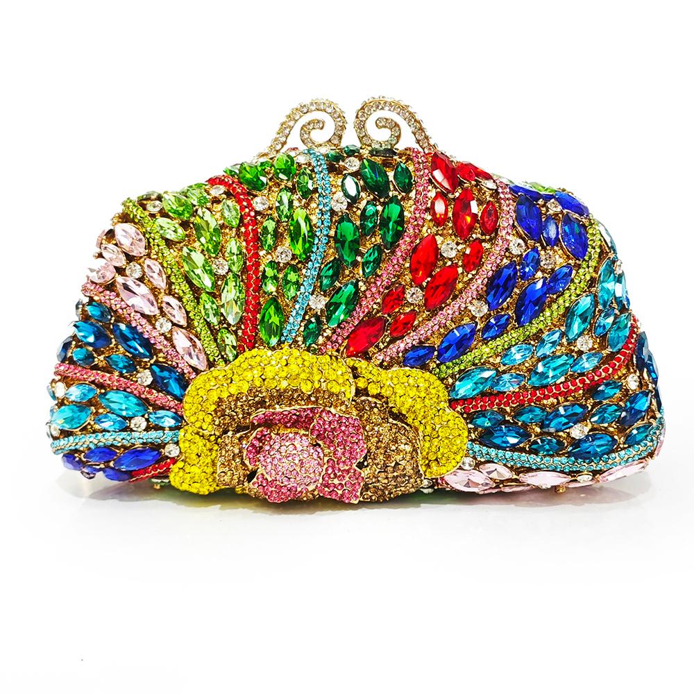 Silver Diamond Wedding Bag Rhinestone Evening Party Bridal Clutches Bags Lady Girls Party Stone Dinner Purses Crystal Formal
