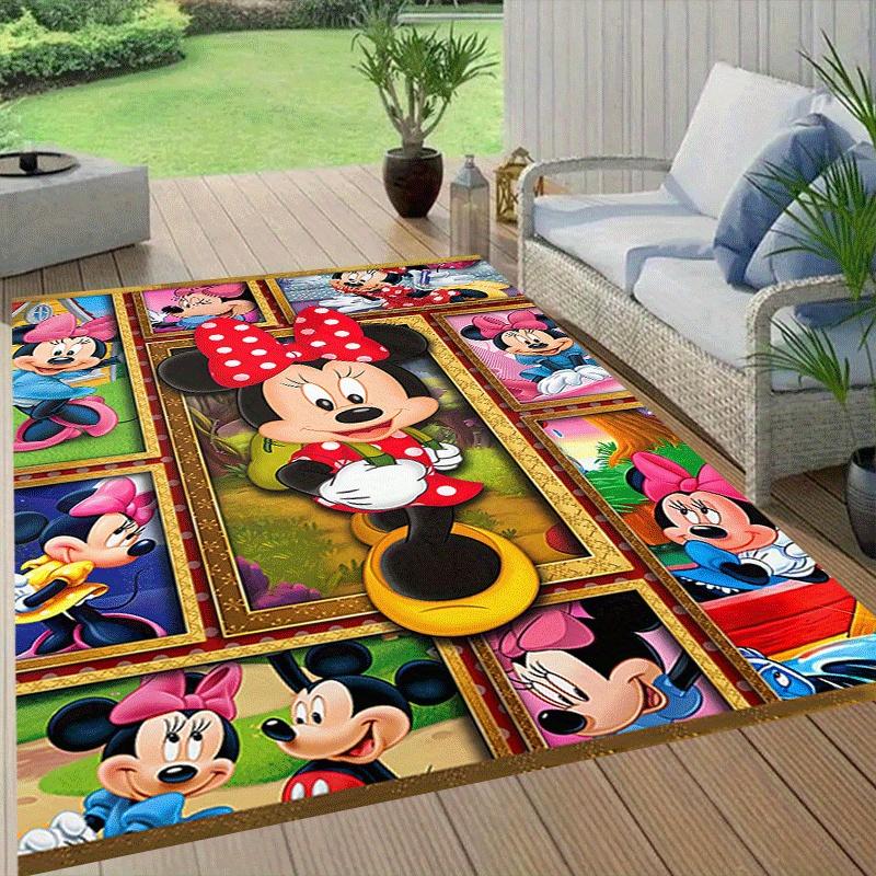 1 Stück Minnie Teppich, Schlafzimmer und Spielzimmer, Langlebig, Fleckenresistent und Leicht zu Reinigen, Wohnzimmer