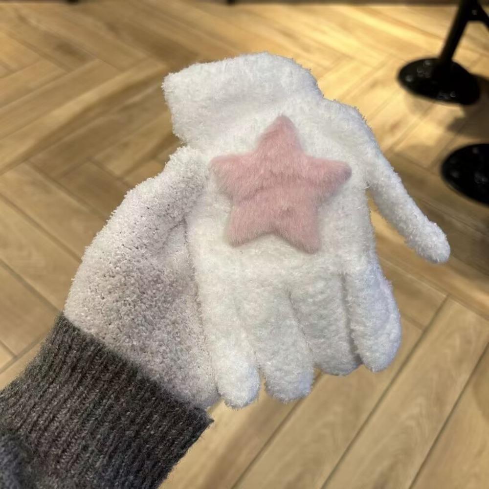 Coral velvet Coral Velvet Gloves Cycling Plush Gloves New Star Plush Gloves  Women
