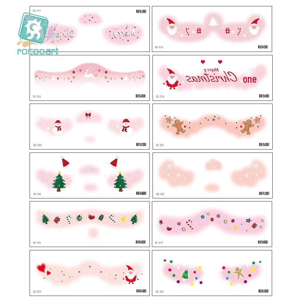 Popular Christmas Makeup Stickers: Waterproof, Long-Lasting, Temperature Sensitive Tattoo Stickers for Parties and Concerts.