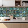 10pcs Mandala Pattern Tile Sticker,Colorful Matte Wall Sticker Home Decoration for Kitchen Living Room Bathroom Table Cabinet