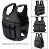 Fitness Adjustable Weight Vest Black Oxford Fabric with 12 Pockets for Men and Women, Perfect for Running, Strength Training and Exercise