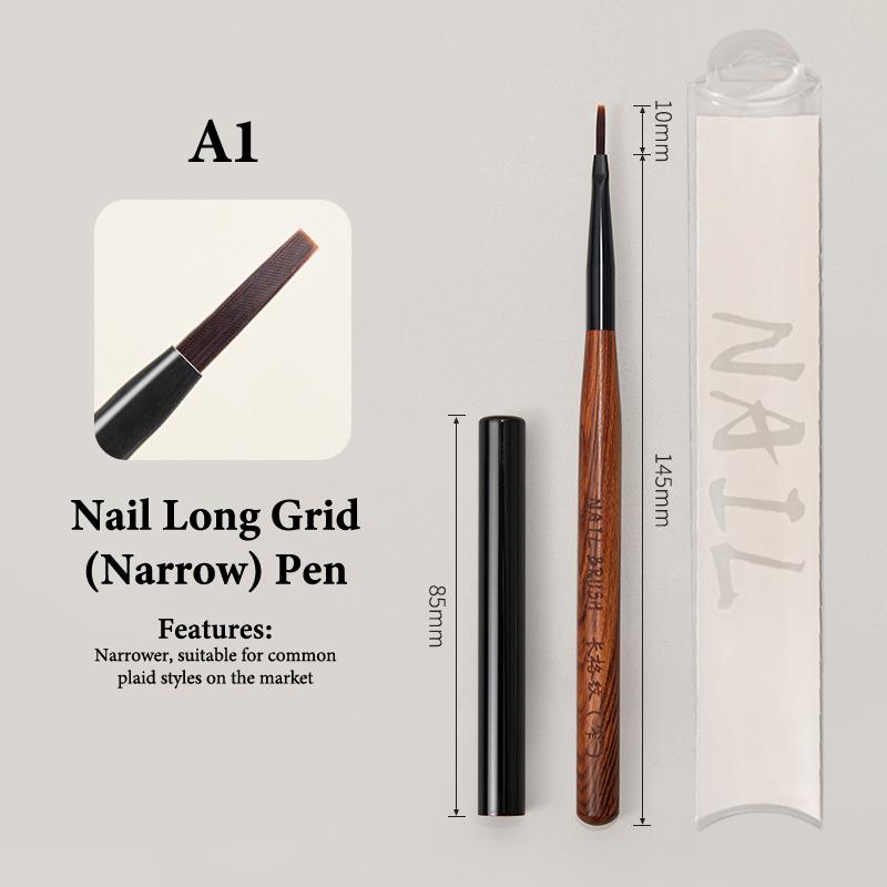 

Nail Art Brush Checker Sandalwood Nail Drawing Painting Long Line Brush Nail Art Tool Painting Brushes Diy Design Manicure Tools