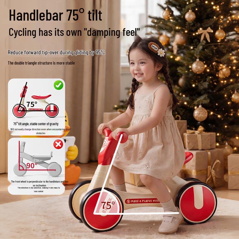 Little Yellow Duck 4-Wheel Toddler Balance Bike