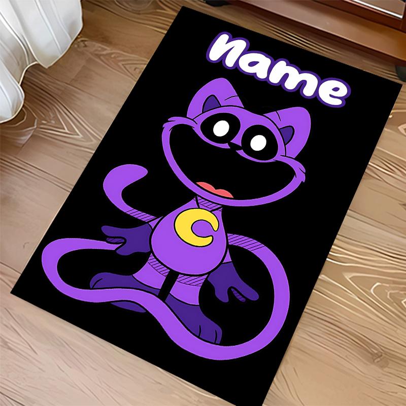 Custom Personalization Smiling Critters Print Area Rug - Soft, Washable Non-Slip Indoor Mat,Living Room,Home&Office Decorative Rug
