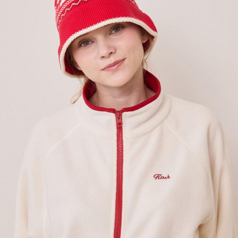 

KIRSH Cherry Bunny Knit Bucket Hat [Red] 00F