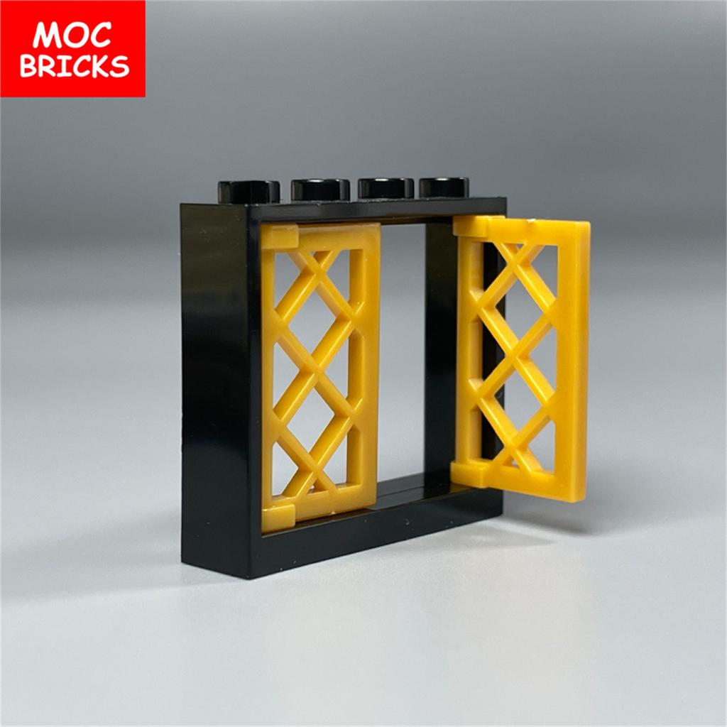 Non-Toxic Moc Bricks Pane Lattice Window 1X2X3 1X4X3 For Building Blocks Garden Scene 60607 60594 Assembles Particles Children'S Toys