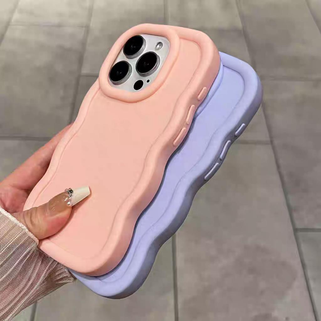 Case For Xiaomi Poco M7 PRO 5G F7 X6 X7 Pro X5 X3 M3 M4 M6 Mi 14 14T Pro Candy Solid Color Bumper Wave Side Silicone Cover