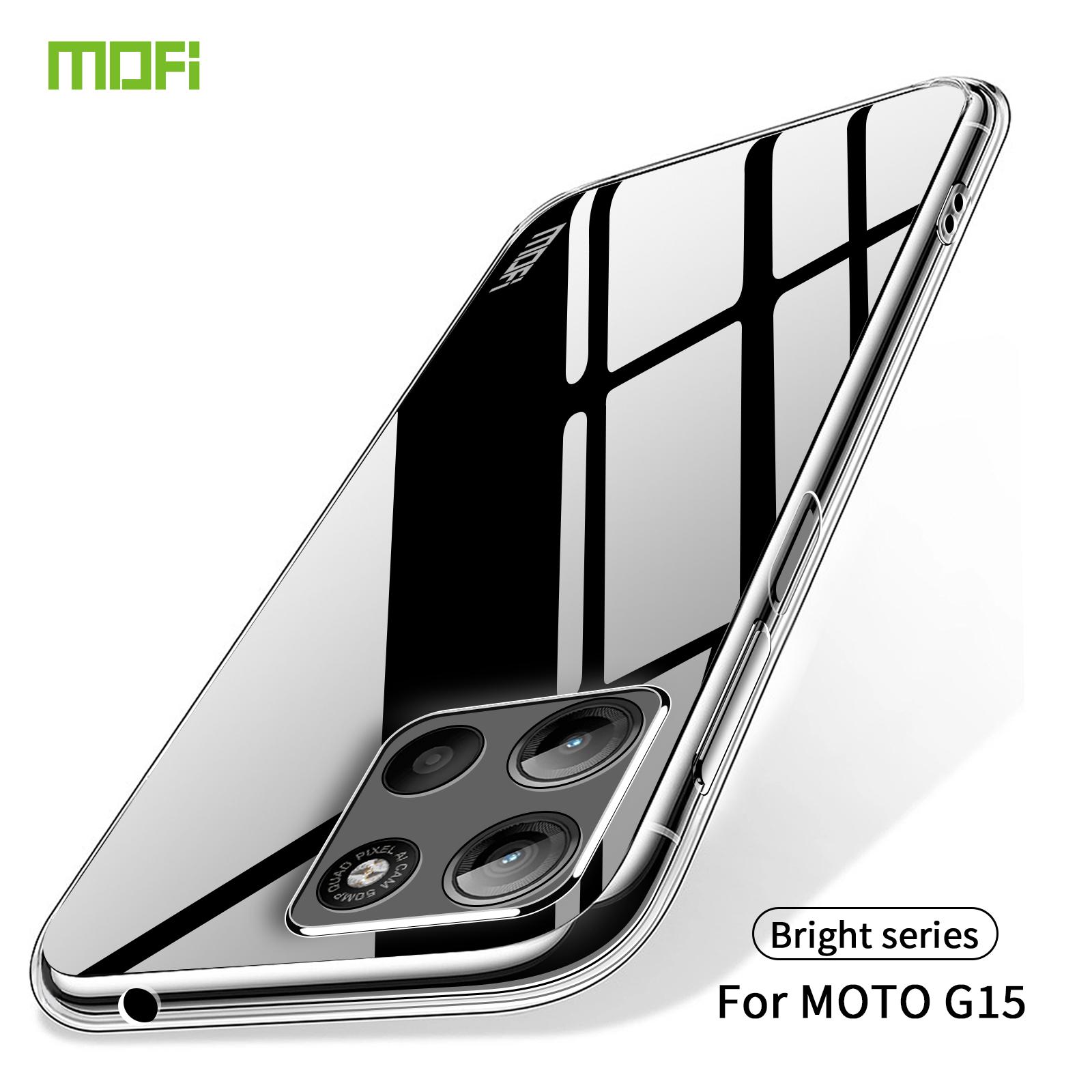 

For Motorola Moto G15 4G Clear Phone Case MOFI Ultra-Thin TPU Phone Back Cover Transparent