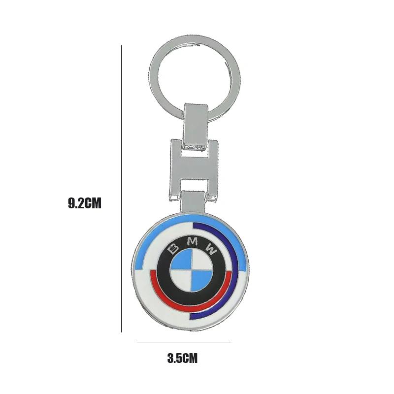 3D Metal/Leather Car Logo Key Chain Keyring Auto Interiors Accessories For BMW M E46 E90 E60 F30 F10 X1 X2 X3 X5 X4 X6 X7 G30