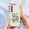 For Samsung Galaxy A16 5G/4G Case Stickman Toilet Pattern Printing Straight Edge TPU Phone Back Cover