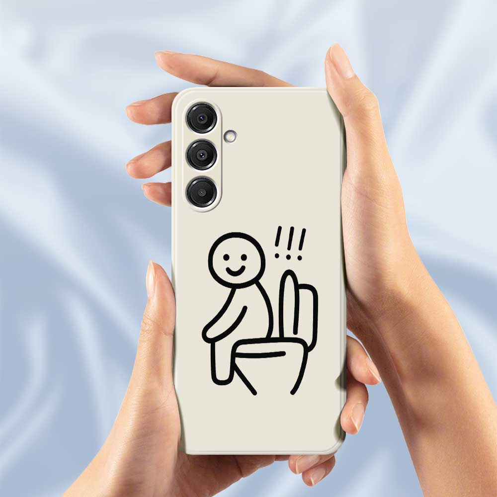 For Samsung Galaxy A16 5G/4G Case Stickman Toilet Pattern Printing Straight Edge TPU Phone Back Cover