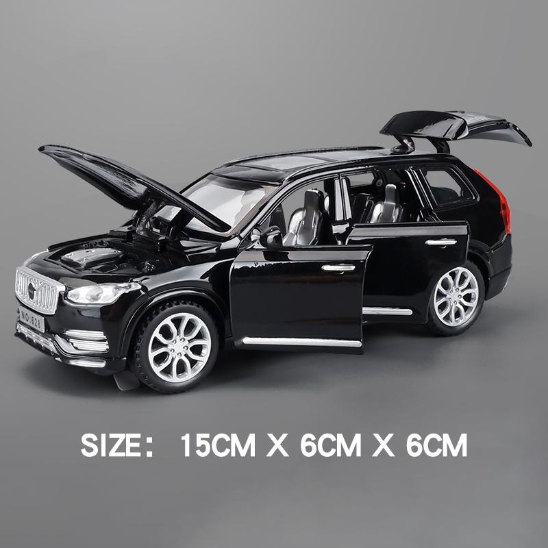 1/32 Scale XC90 Diecast Car Model Toy, Pull Back Toy Vehicle with Sound and Light for Kids Toddler Boys Girls Gift Collection