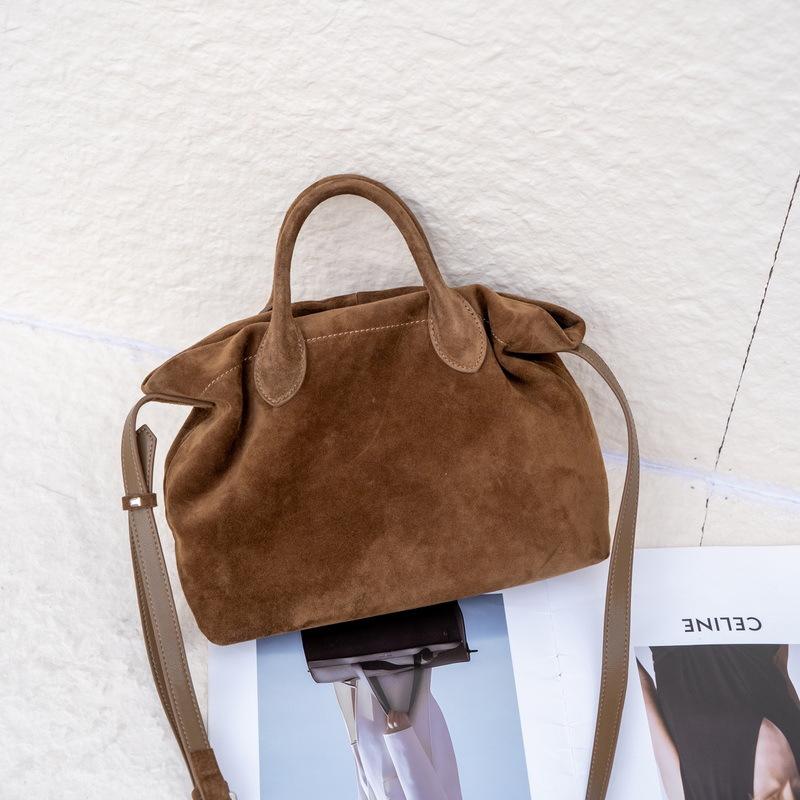 2025 New Style And Small Fresh Anti-aging Ball Bag Soft Cowhide Leather Fisherman Style Retro Messenger Bag Handbag For Women