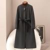 New 2026 Cashmere Blend Wool Coat - Women's Spring Round Neck, Double-Faced, Long 10% Cashmere Coat, Elegant and Stylish.