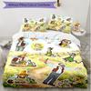 3pcs Duvet Cover Set (1*Duvet Cover + 2*Pillowcase, Without Core), Pettersson und Findus Print Soft All‑Season Bedding Set, Home Bedroom Decor Gift