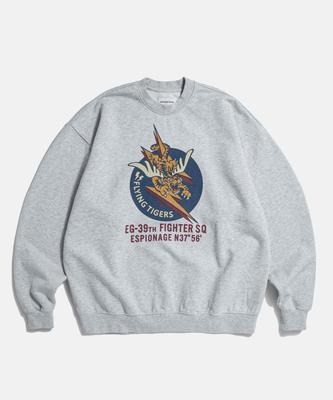 ESPIONAGE Flying Tigers Heavyweight Sweatshirt Gray
