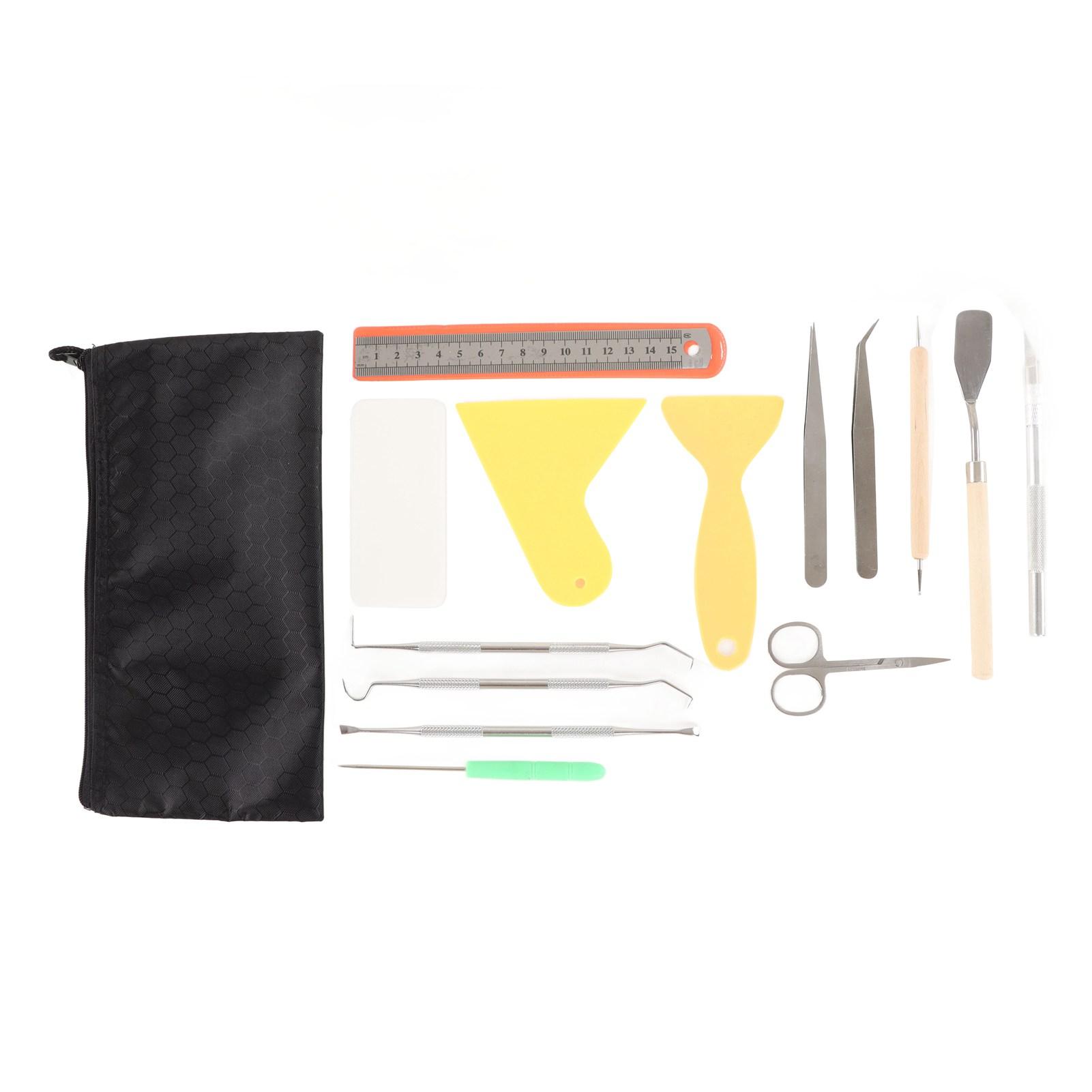 

Craft Vinyl Weeding Set 15 Pcs Practical Ruler Scissors Tweezers Weeding Crochet DIY Craft Vinyl Accessories