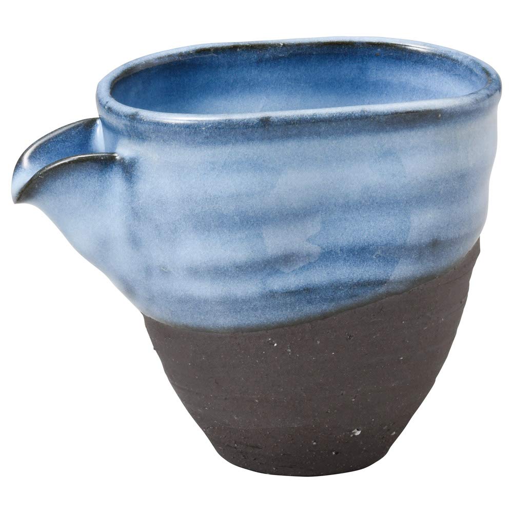 Shigaraki Ware Hechimon Katakuchi Deep Pourer, Blue, MR-3-3157