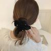 Retro Black Velvet Pearl Rope Hair Headband Flowers Hairband For Woman Temperament Hair Ties Rubber Band Female Hair Accessories