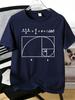Unisexs Fibonacci Golden Ratio Math Graphic Tee Crew Neck Short Sleeve Casual T Shirt Science Math Student Teacher Summer Wear