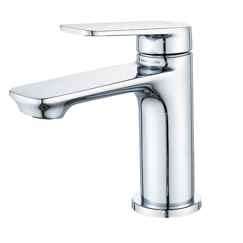Chrome Brass Basin Mixer Faucet Tap Bathroom Basin Faucet (as the picture,Polished)