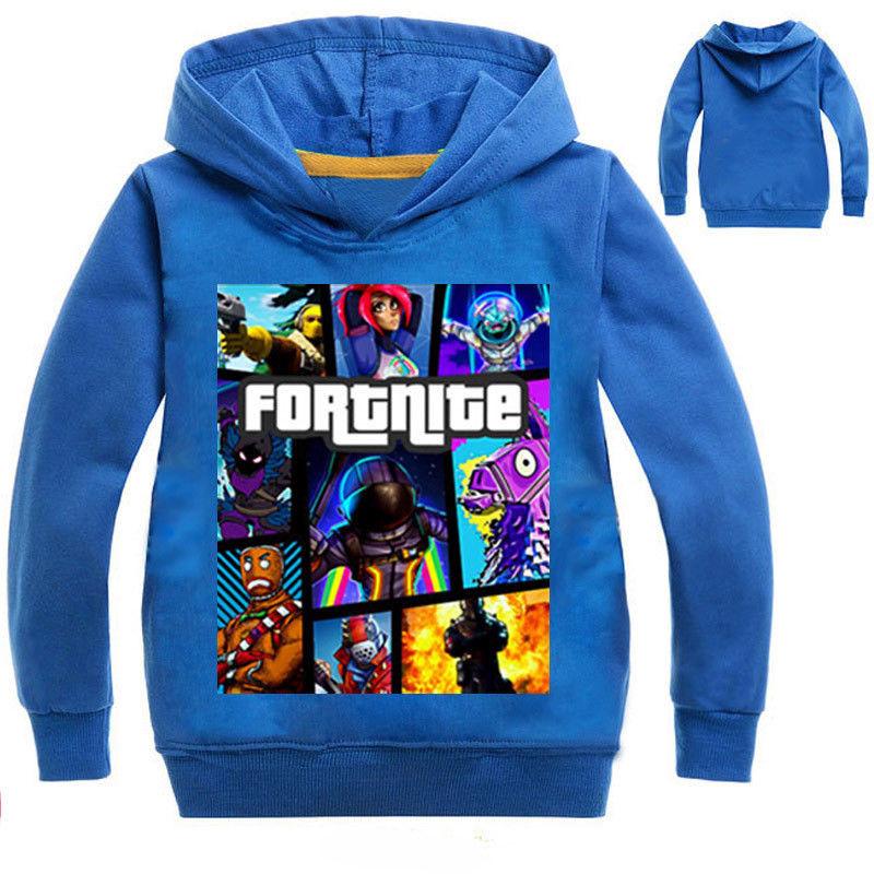 Game Kids Fortnite Hoodie Boys Girls Hoody Tops Jumper Sweatshirt Pullover