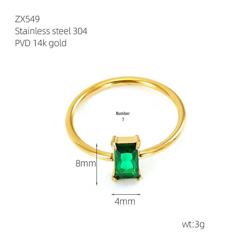 High-End Emerald Titanium Steel Necklace Set: Women's Three-Piece European & American Fashion with Earrings & Bracelet