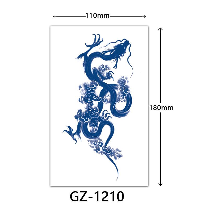 Herbal Tattoo Stickers, Juice Tattoo Stickers, Semi-Permanent English Letter Tattoo Stickers Tattoo